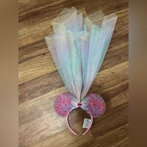 Disney Parks Minnie Mouse Fairies Pastel tulle Veil Ears Headband